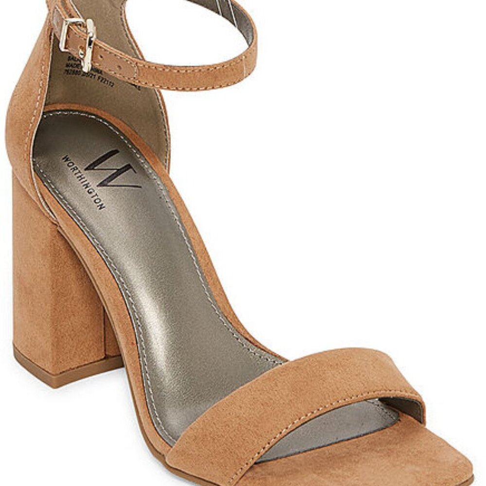 Worthington Becklyn heeled sandals sz 8M- worn once for less than 30 minutes!